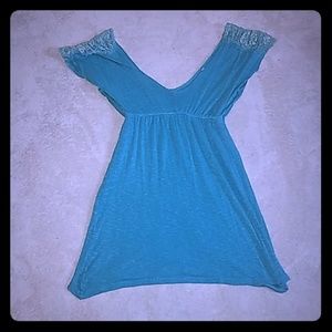Lacey blue shirt
